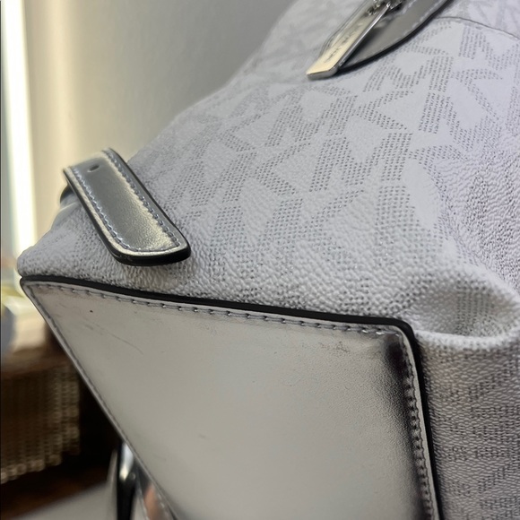 Michael Kors White and Black MK Logo Backpack. NWT main image 6